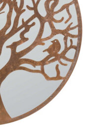 Mirroroutlet Small Bird Tree Design Round Garden Mirror 60 X 60 Cm 2Ft X 2Ft - thumbnail 3