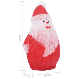 Berkfield Led Christmas Acrylic Santa Figure Indoor And Outdoor 28Cm - thumbnail 9