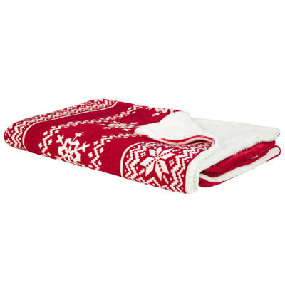 Beliani Blanket Vantaa 150 X 200 Cm Red - image 1