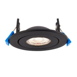 Luminosa Lighting Luminosa Shield360 4Cct Tri Wattage Black Ip44 8W Recessed Downlight Matt Black Paint - thumbnail 1