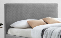 Save On Goods UK 5Ft King Size Quilted Fabric,upholstered,bed Frame,bedstead,padded,linen, Light Grey - thumbnail 3