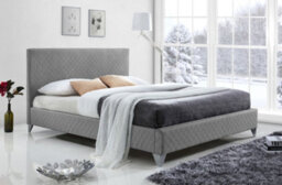 Save On Goods UK 5Ft King Size Quilted Fabric,upholstered,bed Frame,bedstead,padded,linen, Light Grey - thumbnail 1