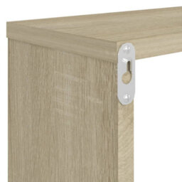 Berkfield Wall Cube Shelf 2 Pcs Sonoma Oak 80X15X26.5 Cm Engineered Wood - thumbnail 9
