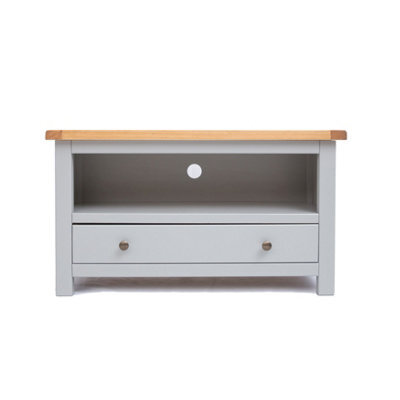 Cabinet Bits Argenta Light Grey 1 Drawer Tv Cabinet Brass Knob - image 1
