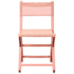 Wyld And Coco Novagarden Coral Plastic Dining Chairs Set Of 4 - Stackable, Foldable, Compact Outdoor Seating