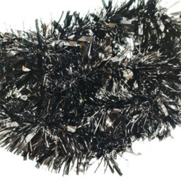 HSD Chunky Black Tinsel Garland - 2M (6.5Ft), Festive Christmas & Party Decoration, Mantel & Home Decor - thumbnail 2