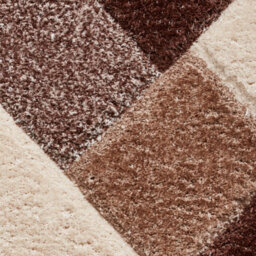 Beige Brown Shaggy Geometric Modern Rug For Living Room Bedroom And Dining Room-120Cm X 170Cm - thumbnail 3