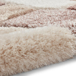 Beige Brown Shaggy Geometric Modern Rug For Living Room Bedroom And Dining Room-120Cm X 170Cm - thumbnail 5