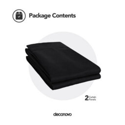 Deconovo Ring Top Curtains Eyelet Blackout Curtains Thermal Curtians For Kids Bedroom Black 42 X 63 Inch 2 Panels - thumbnail 4