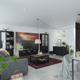 Furniture To Go Madrid Tv-Unit 3 Drawers In Matt Black - thumbnail 5