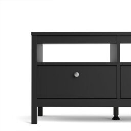 Furniture To Go Madrid Tv-Unit 3 Drawers In Matt Black - thumbnail 7