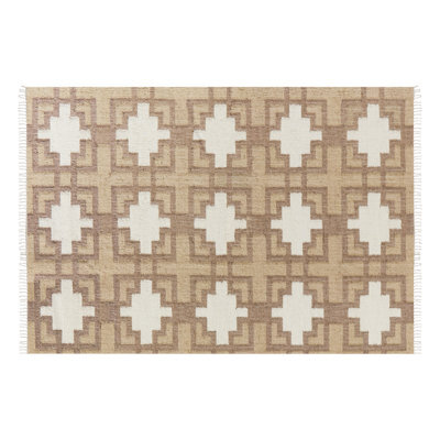 Beliani Rug Konurtay Beige 160 X 230 Cm Jute - image 1