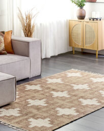 Beliani Rug Konurtay Beige 160 X 230 Cm Jute - thumbnail 2