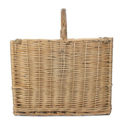 Red Hamper W035 Wicker Antique Wash Open End Log Basket - thumbnail 4