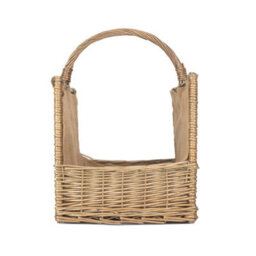 Red Hamper W035 Wicker Antique Wash Open End Log Basket - thumbnail 3