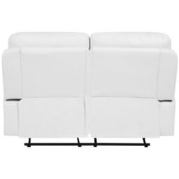 Beliani Manual Recliner Sofa 2 Seater Bergen Faux Leather White - thumbnail 8