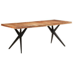 Berkfield Dining Table 200X90X76 Cm Solid Acacia Wood - thumbnail 7