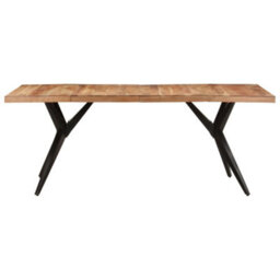 Berkfield Dining Table 200X90X76 Cm Solid Acacia Wood - thumbnail 2