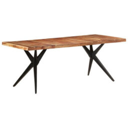 Berkfield Dining Table 200X90X76 Cm Solid Acacia Wood - thumbnail 8