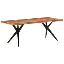 Berkfield Dining Table 200X90X76 Cm Solid Acacia Wood - thumbnail 9