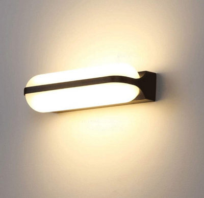 Led Wall Light Outdoor Wall Sconce Ip65 Waterproof Metal Cold White - image 1