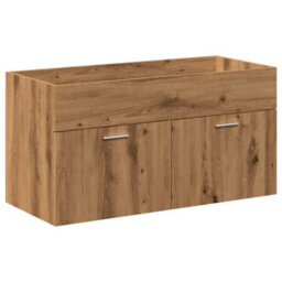 Berkfield 4 Piece Bathroom Furniture Set Artisan Oak Engineered Wood - thumbnail 8