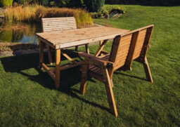 Churnet Valley Garden Furniture Ltd Valley 4 Seat Set 2X2B Table - Timber - L99 X W113 X H95 Cm - Garden Furniture - Minimal Assembly Required - thumbnail 2