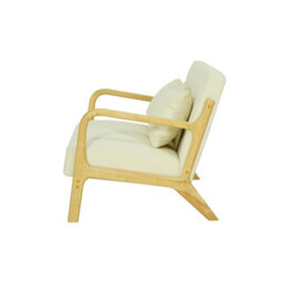 Nordlys 2-Seater Sofa Bench In Solid Wood And Beige Velvet Countryside Style Living Room - thumbnail 9