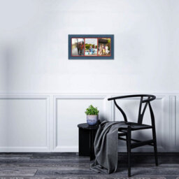 AK Frames 16X8 Navy Blue Classic Multi Photo Frame With Crimson Mount - Holds 3 Apertures (3X) 7X5 Photos - thumbnail 3