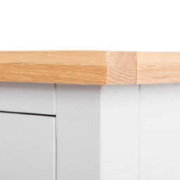 Farro Grey Mini Sideboard Fully Assembled - Painted With Oak Top By Roseland Furniture - thumbnail 6