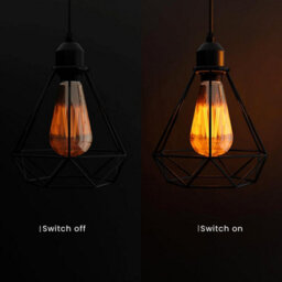 Vintage Industrial 3 Way Ceiling Pendant Light  Black Diamond Cage Design - thumbnail 4