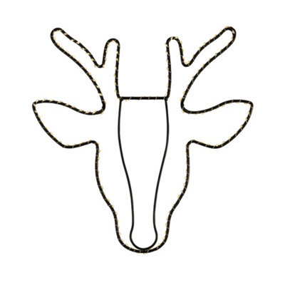 Lighting Collection Kiching Black & Wood Reindeer Head - image 1