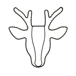 Lighting Collection Kiching Black & Wood Reindeer Head - thumbnail 2