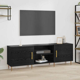 Berkfield Tv Cabinet Black Oak 150 X 30 X 50 Cm Engineered Wood