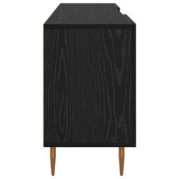 Berkfield Tv Cabinet Black Oak 150 X 30 X 50 Cm Engineered Wood - thumbnail 7