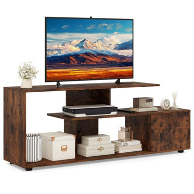 Tv Stand For Tvs 3-Tier Media Console Table W/storage-Coffee - image 1