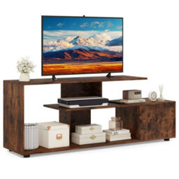 Tv Stand For Tvs  3-Tier Media Console Table W/storage-Coffee - thumbnail 1