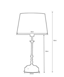 Lighting Supermarket Florence Rechargeable Antique Brass Table Lamp With Cream Shade - thumbnail 5
