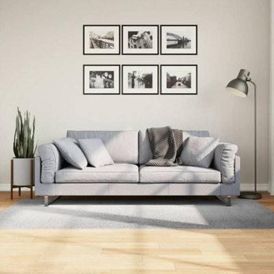 Walplus Rug Iza Short Pile Scandinavian Look Grey 100X200 Cm - image 1