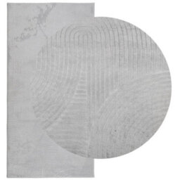Walplus Rug Iza Short Pile Scandinavian Look Grey 100X200 Cm - thumbnail 3
