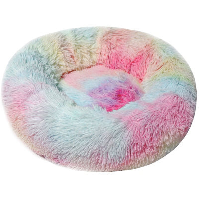 Actiaspet Fluffy Pet Bed Donut Rainbow Xs - image 1