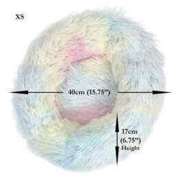 Actiaspet Fluffy Pet Bed Donut Rainbow Xs - thumbnail 5