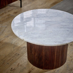 Opal Mango Wood Coffee Table With Marble Top - thumbnail 6