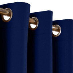 Ameha Thermal Thick Blackout Curtains Ready Made Eyelet Ring Top Navy Curtain Pair 90X90 With Tiebacks Bedroom Living Room Decor - thumbnail 6