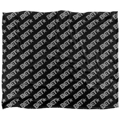 Bet Silky Patterned Supersoft Blanket Black/grey (One Size) - image 1