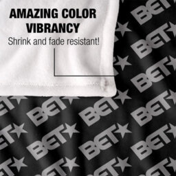 Bet Silky Patterned Supersoft Blanket Black/grey (One Size) - thumbnail 4