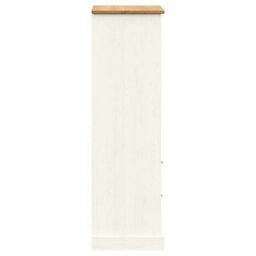 Berkfield Bookcase Vigo White 60X35X114.5 Cm Solid Wood Pine - thumbnail 6