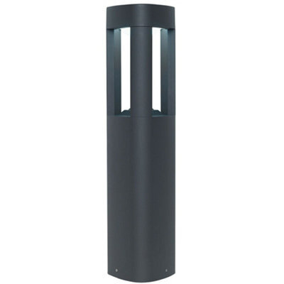 Outdoor Post Bollard Light Grey Triangle Modern Garden Driveway Path Lamp Led - image 1