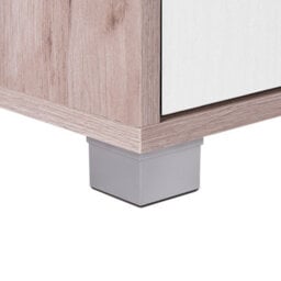 Beliani Minimalist Tv Stand, Matt Light Brown And White, Wide Top For Up To 81-Inch Tvs, Cable Management - thumbnail 8