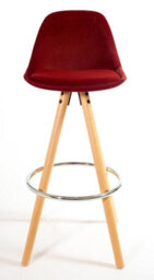 Bravich Barcelona Bar Stools - Set Of 2 - Burgundy - thumbnail 4